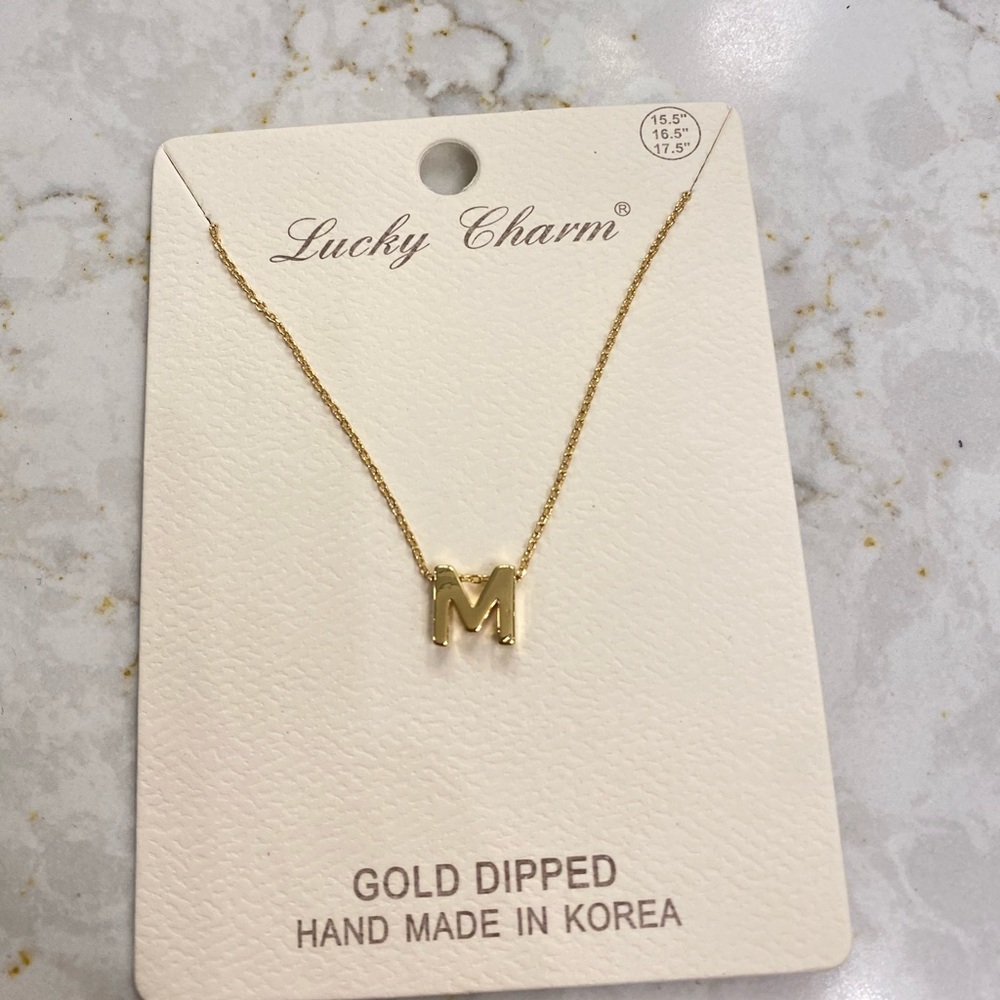 Lucky charm gold M necklace